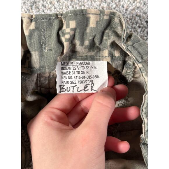 Army Combat Uniform Pants Mens Medium Camo Gorpcore Military Tactical Utility - Picture 3 of 12